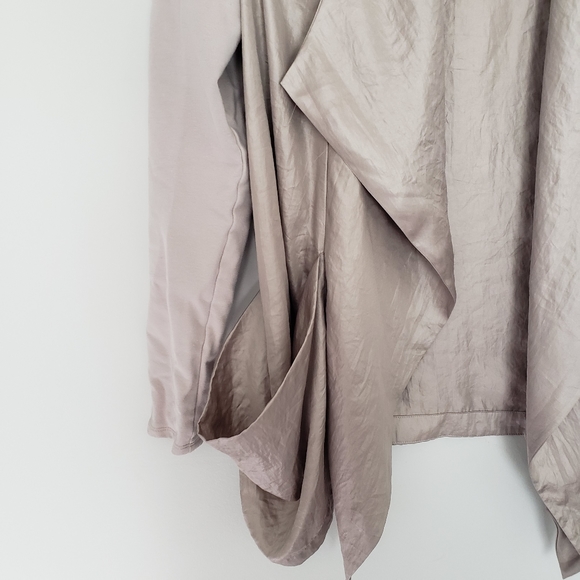 Vivienne Tam Gold Champagne Draped Boho Jacket - Picture 5 of 11